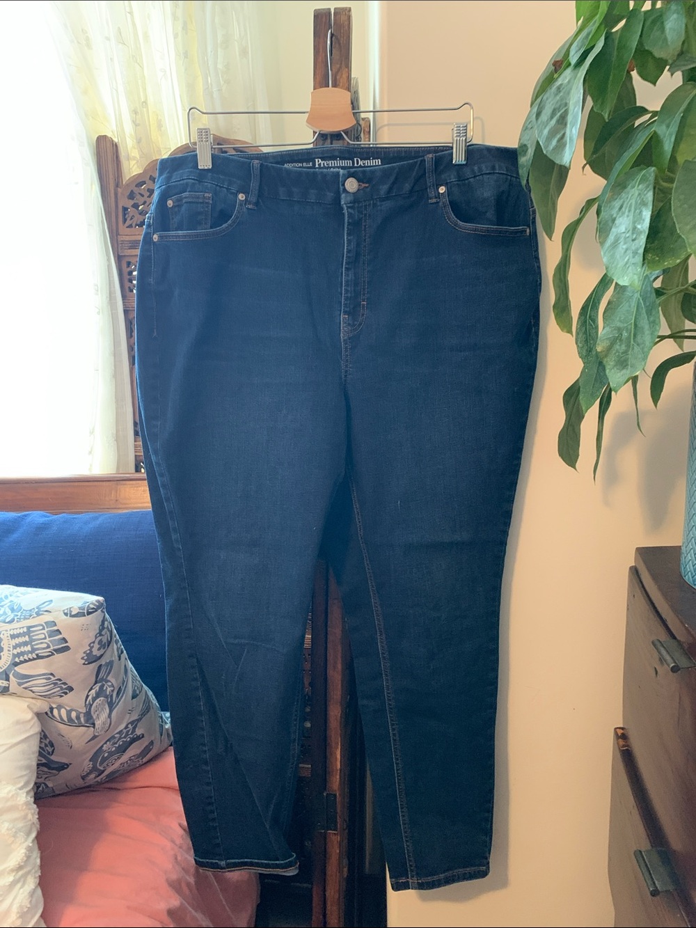 Addition Elle Women's Dark Indigo Straight Leg Jeans
